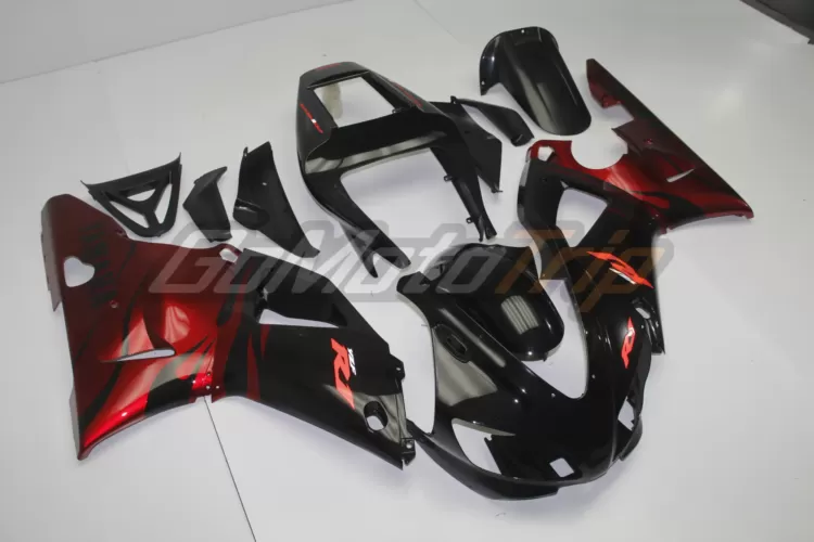 1998 1999 Yamaha Yzf R1 Black Red Fairing 3