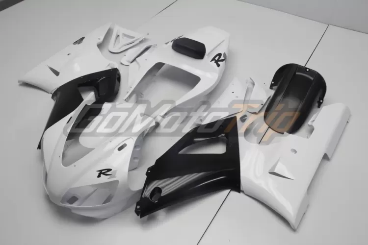 1998 1999 Yamaha Yzf R1 Black White Fairing 2