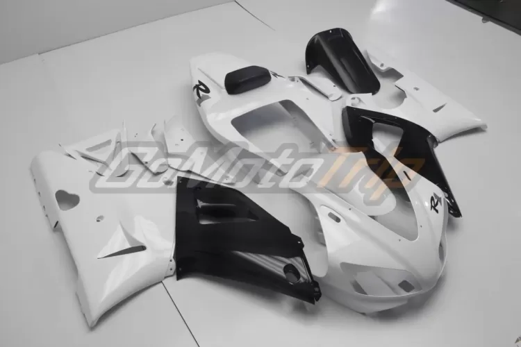 1998 1999 Yamaha Yzf R1 Black White Fairing 3