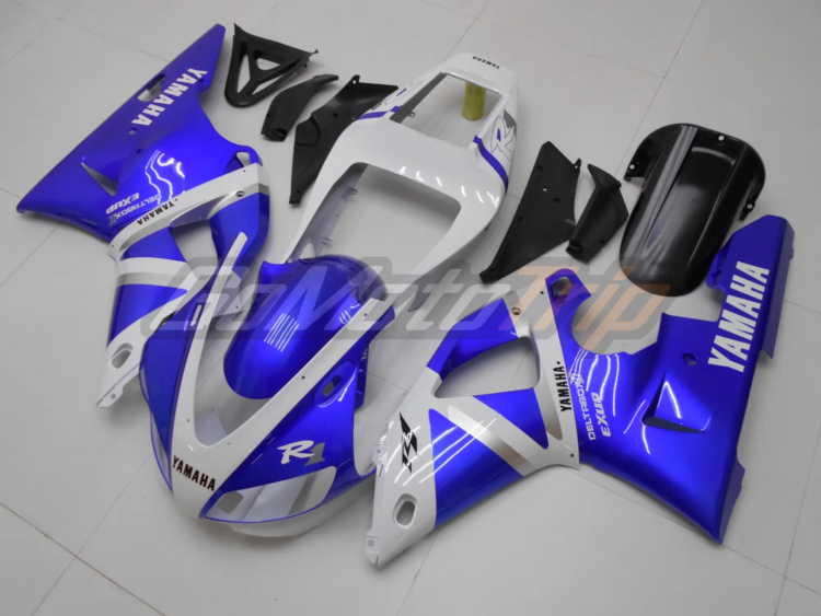 1998 1999 Yamaha Yzf R1 Blue White Fairing 2