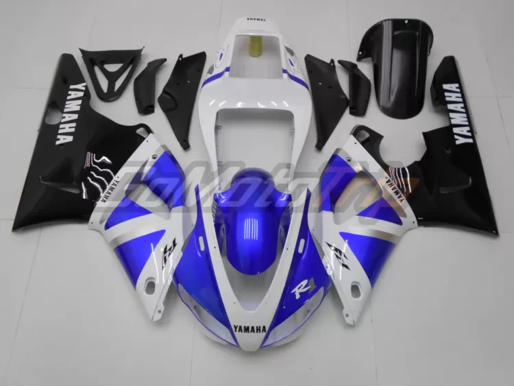 1998 1999 Yamaha Yzf R1 Blue White Fairing2 1