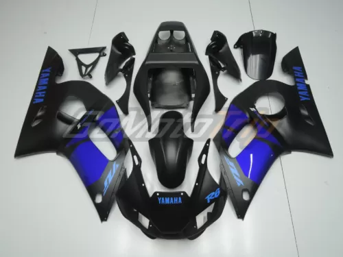 1998 2002 Yamaha Yzf R6 Black Blue Fairing 1