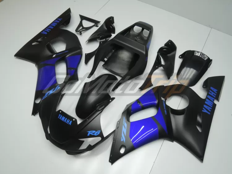 1998 2002 Yamaha Yzf R6 Black Blue Fairing 2