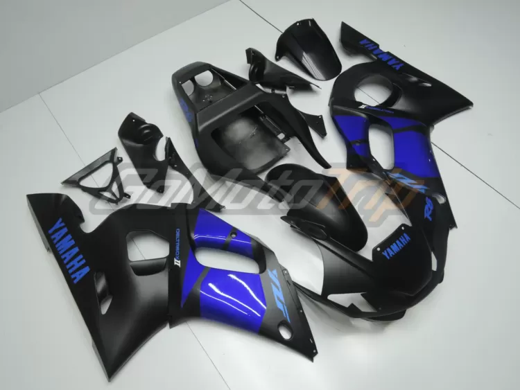 1998 2002 Yamaha Yzf R6 Black Blue Fairing 3