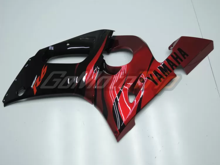 1998 2002 Yamaha Yzf R6 Black Red Fairing 6