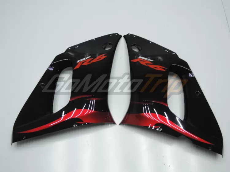 1998 2002 Yamaha Yzf R6 Black Red Fairing 8