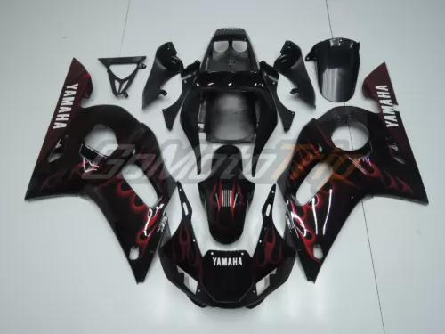 1998 2002 Yamaha Yzf R6 Red Flame Fairing 1