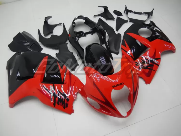 1999 2007 Suzuki Hayabusa Black Red Fairing 3