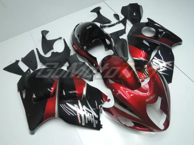 1999 2007 Suzuki Hayabusa Black Red Fairing2 3