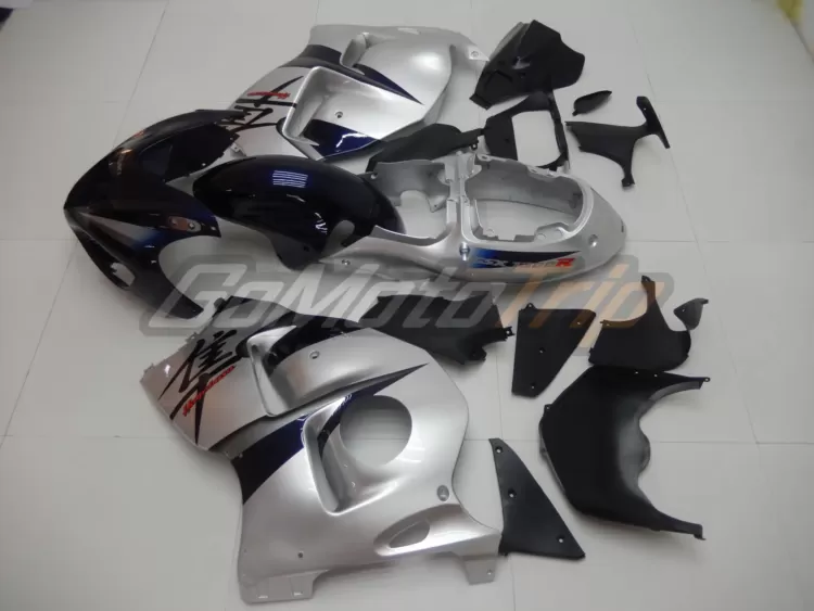 1999 2007 Suzuki Hayabusa Blue Silver Fairing 4