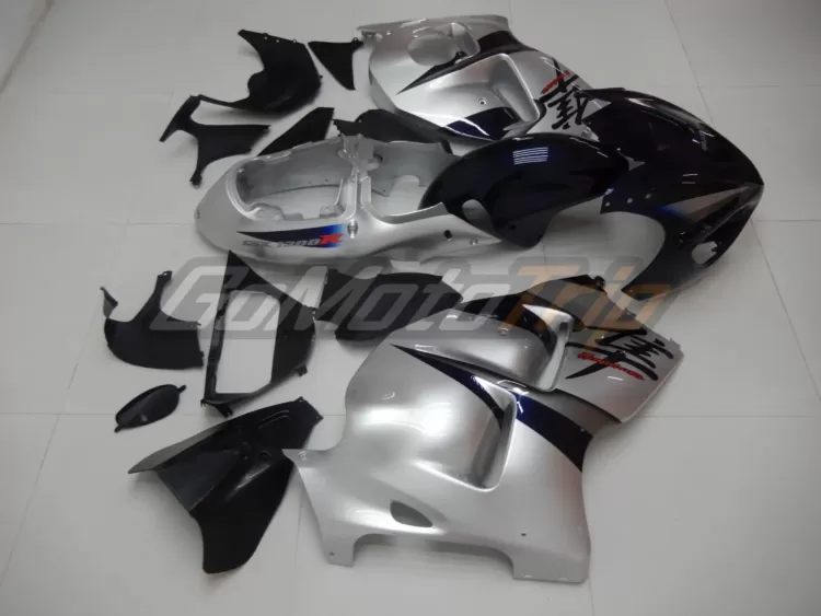 1999 2007 Suzuki Hayabusa Blue Silver Fairing 5