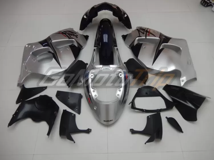 1999 2007 Suzuki Hayabusa Blue Silver Fairing 6