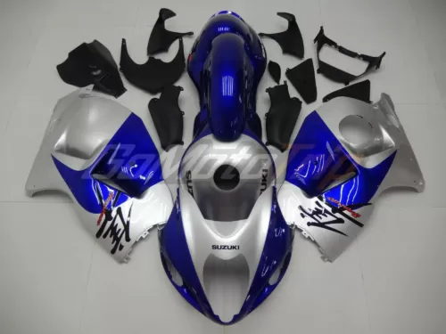 1999 2007 Suzuki Hayabusa Blue Silver Fairing2 1