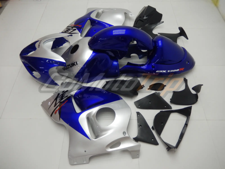 1999 2007 Suzuki Hayabusa Blue Silver Fairing2 4