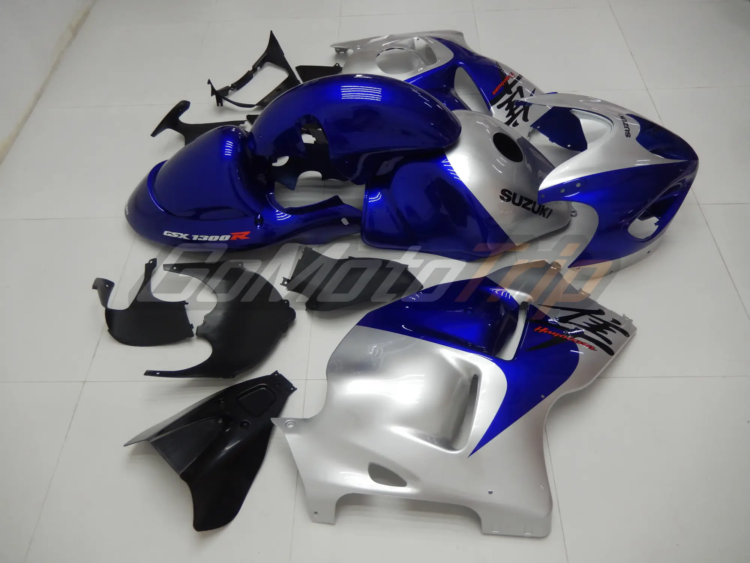 1999 2007 Suzuki Hayabusa Blue Silver Fairing2 5