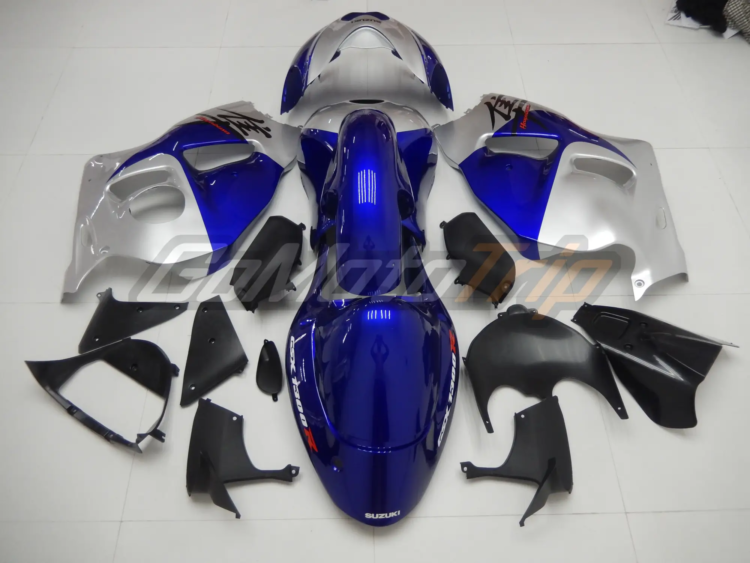 1999 2007 Suzuki Hayabusa Blue Silver Fairing2 6