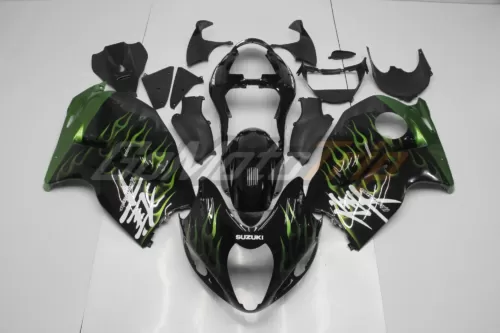 1999 2007 Suzuki Hayabusa Green Flame Fairing 1