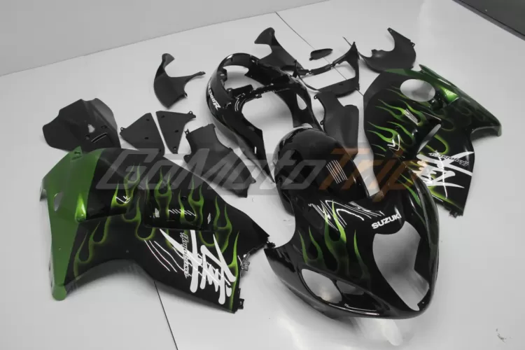 1999 2007 Suzuki Hayabusa Green Flame Fairing 3