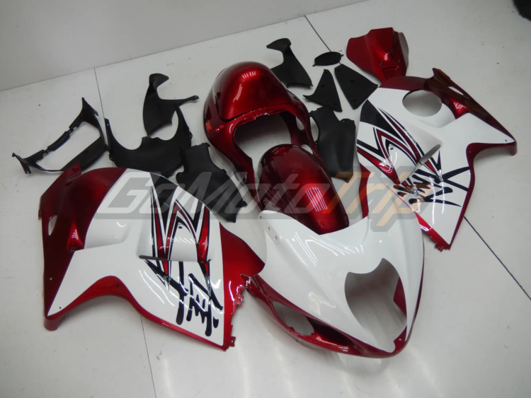 1999 2007 Suzuki Hayabusa Red White Fairing 3