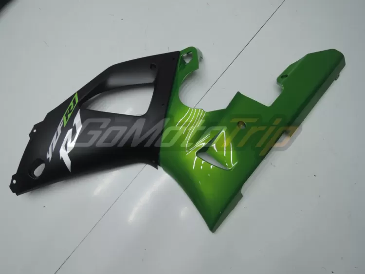 2000 2001 Yamaha Yzf R1 Black Green Fairing 7