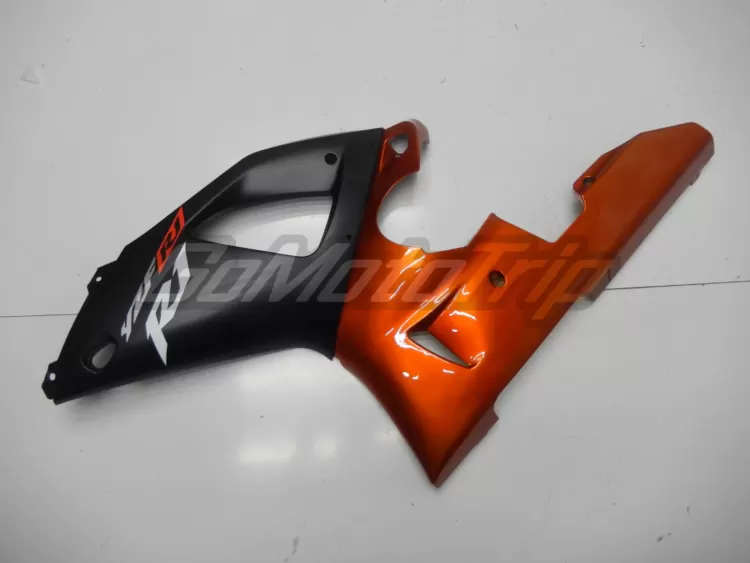 2000 2001 Yamaha Yzf R1 Black Orange Fairing 6