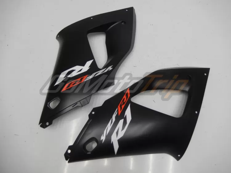 2000 2001 Yamaha Yzf R1 Black Orange Fairing 8