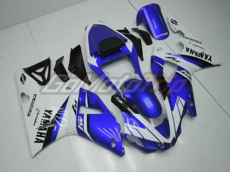 2000 2001 Yamaha Yzf R1 Blue White Fairing 3