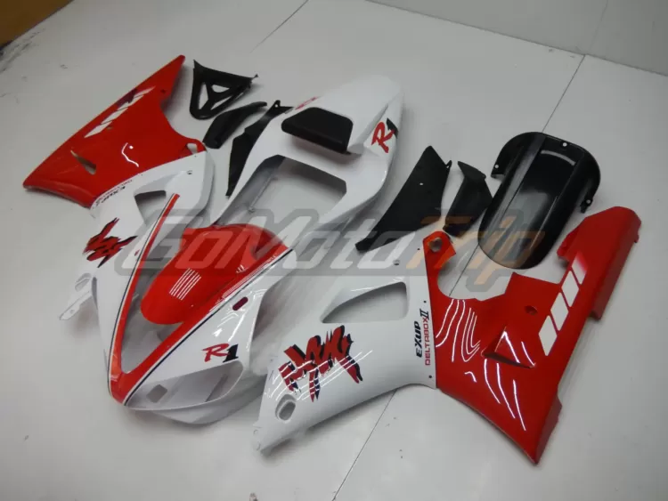 2000 2001 Yamaha Yzf R1 White Red Fairing 2