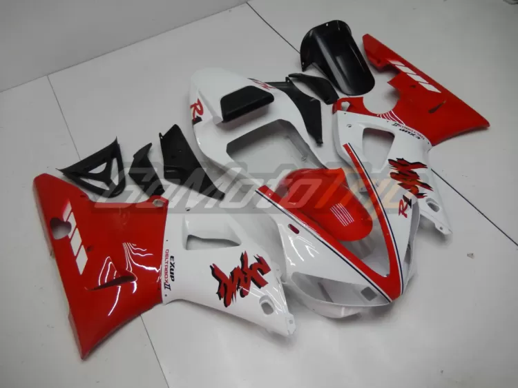 2000 2001 Yamaha Yzf R1 White Red Fairing 3