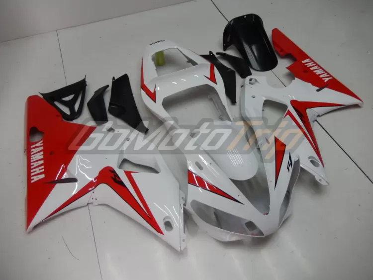 2000 2001 Yamaha Yzf R1 White Red Fairing2 3