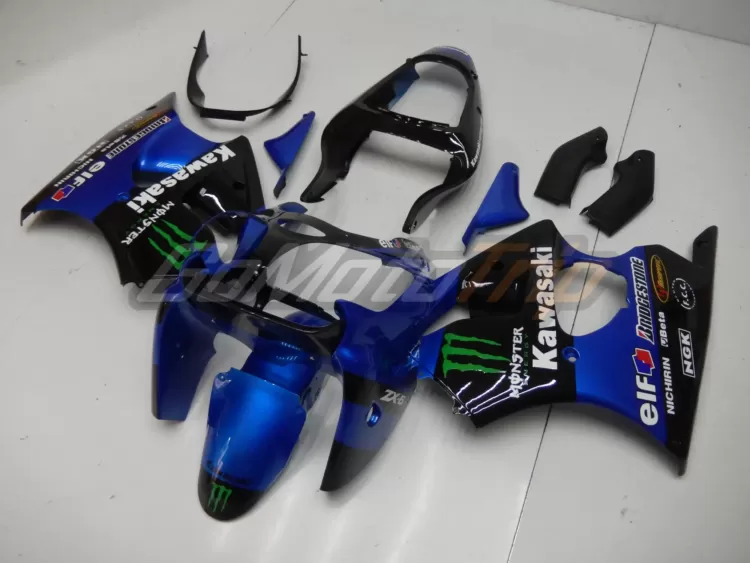 2000 2002 Kawasaki Ninja Zx 6r Blue Zx Rr 2009 Motogp Livery Fairing 2