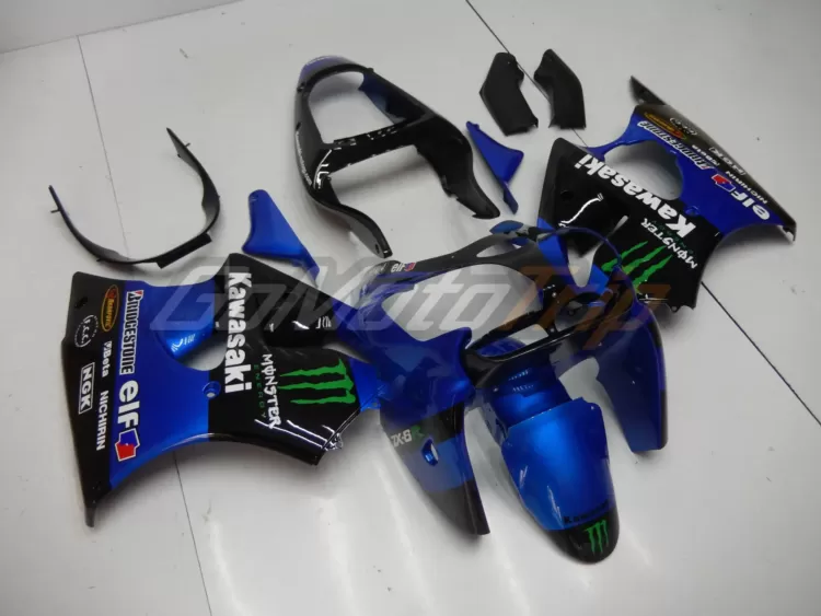 2000 2002 Kawasaki Ninja Zx 6r Blue Zx Rr 2009 Motogp Livery Fairing 3