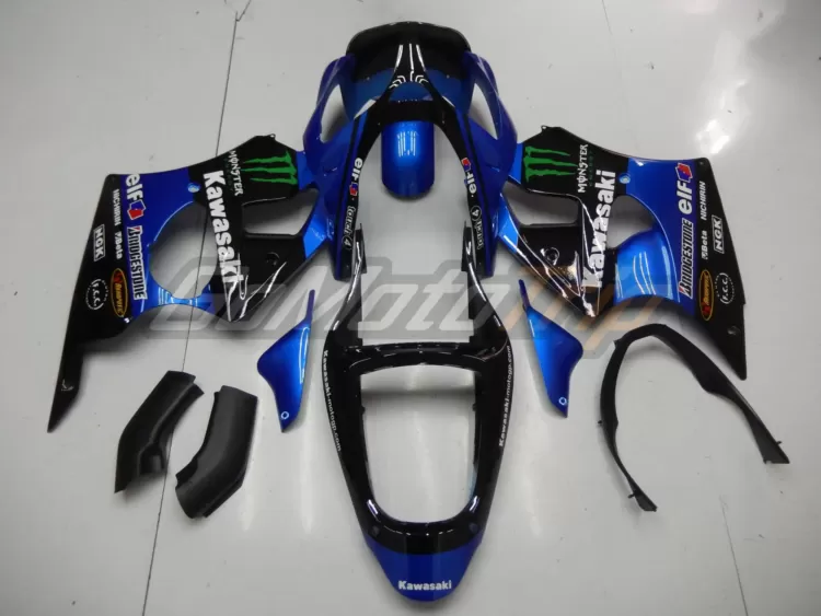 2000 2002 Kawasaki Ninja Zx 6r Blue Zx Rr 2009 Motogp Livery Fairing 4