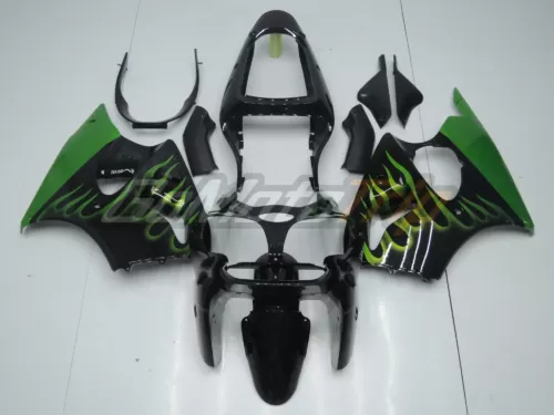 2000 2002 Kawasaki Ninja Zx 6r Green Flame Fairing 1