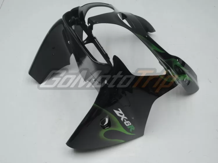 2000 2002 Kawasaki Ninja Zx 6r Green Flame Fairing 4