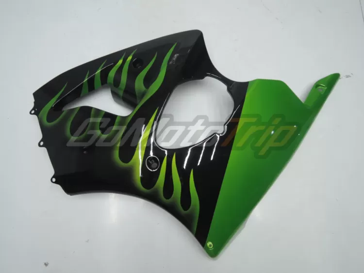 2000 2002 Kawasaki Ninja Zx 6r Green Flame Fairing 8