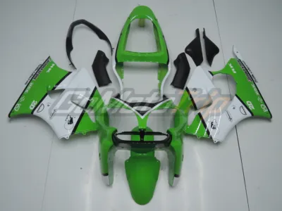 2000 2002 Kawasaki Ninja Zx 6r Green White Fairing 1