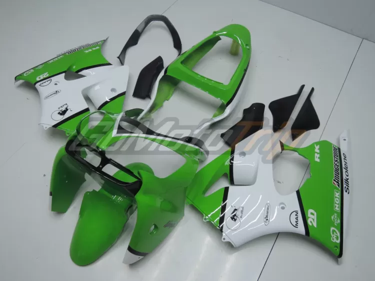 2000 2002 Kawasaki Ninja Zx 6r Green White Fairing 2