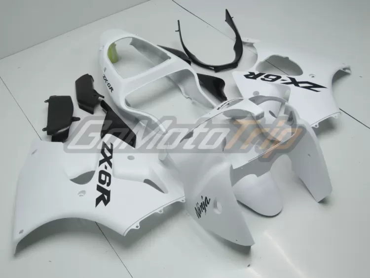 2000 2002 Kawasaki Ninja Zx 6r White Fairing 3