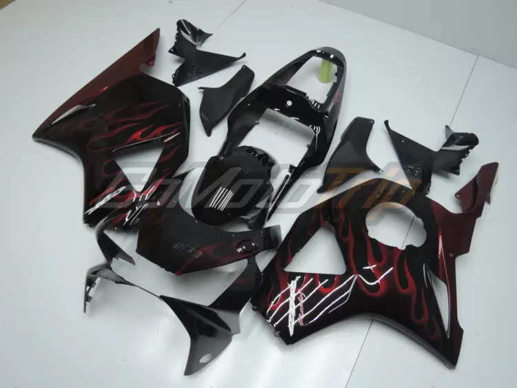 2002 2003 Honda Cbr954rr Red Flame Fairing 2