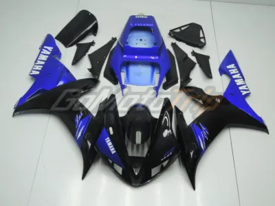 2002 2003 Yamaha Yzf R1 Black Blue Fairing 1