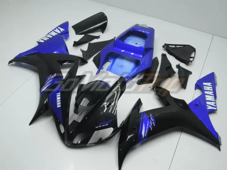 2002 2003 Yamaha Yzf R1 Black Blue Fairing 2