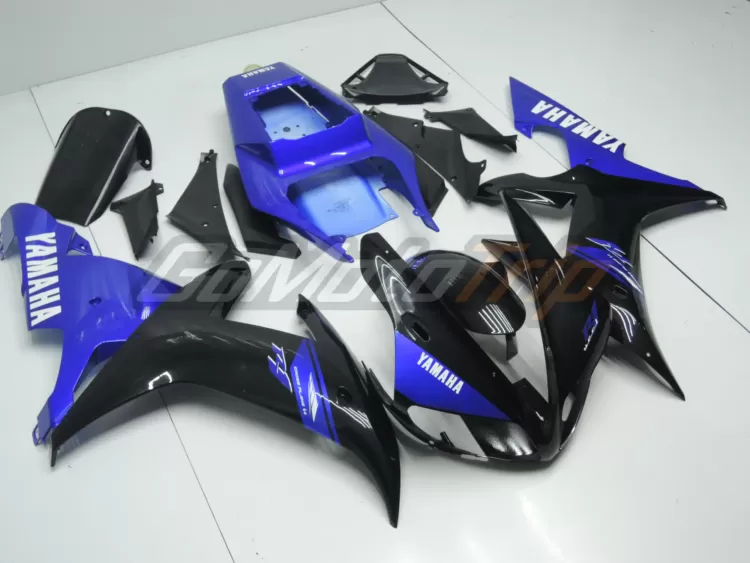 2002 2003 Yamaha Yzf R1 Black Blue Fairing 3