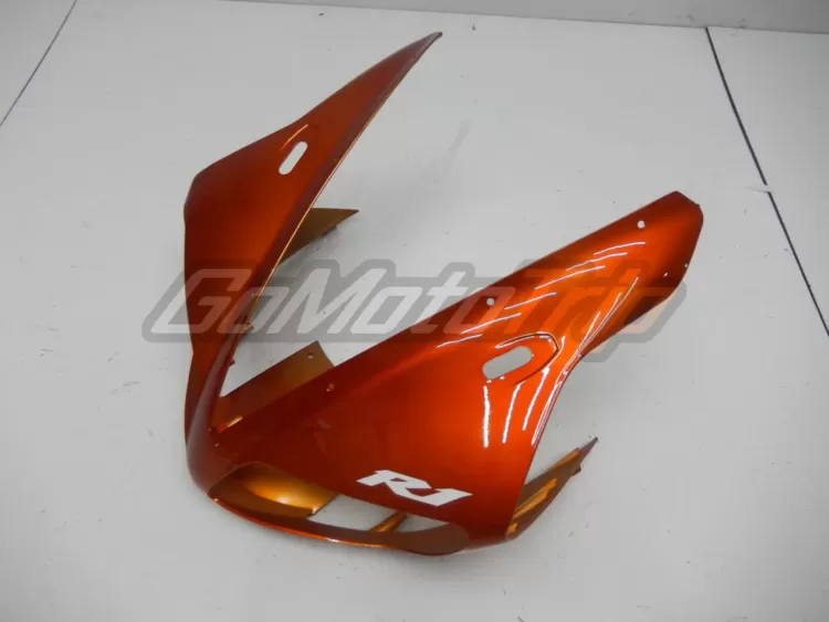 2002 2003 Yamaha Yzf R1 Black Orange Fairing 4