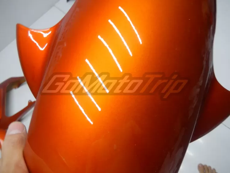 2002 2003 Yamaha Yzf R1 Black Orange Fairing 5