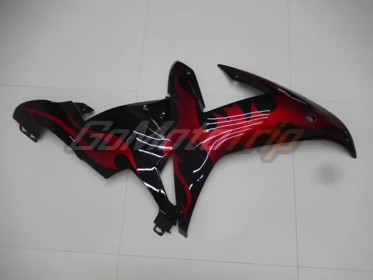 2002 2003 Yamaha Yzf R1 Black Red Fairing2 10