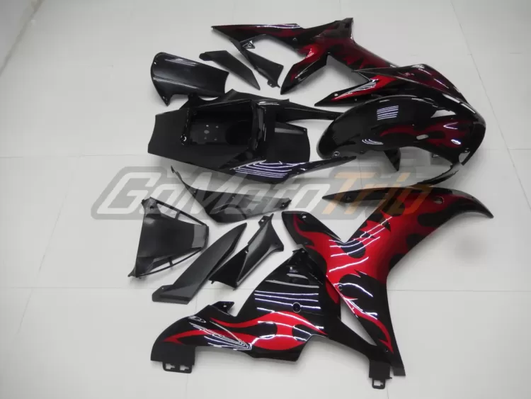 2002 2003 Yamaha Yzf R1 Black Red Fairing2 5