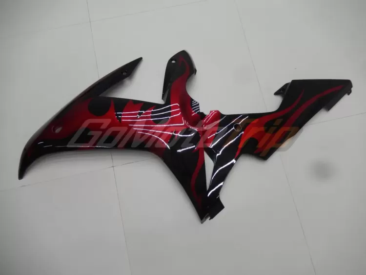 2002 2003 Yamaha Yzf R1 Black Red Fairing2 9