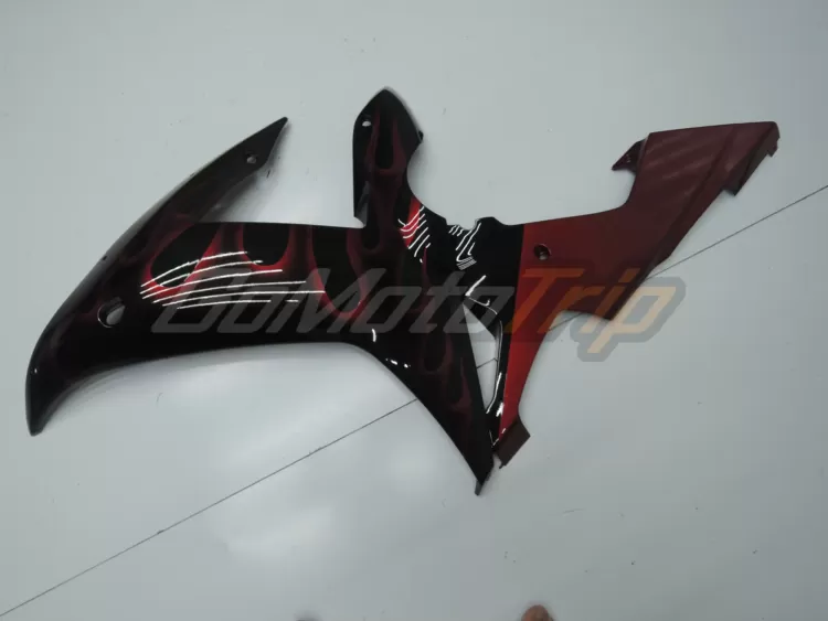 2002 2003 Yamaha Yzf R1 Red Flame Fairing 6