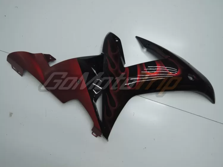 2002 2003 Yamaha Yzf R1 Red Flame Fairing 7